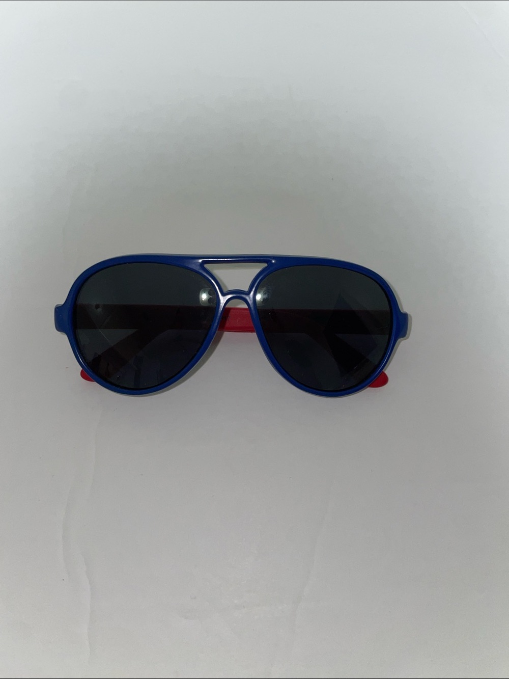 Carter's Blue Frame Kids Aviator Sunglasses with Red Temples